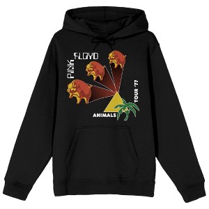 Pink Floyd Animals Tour 77 Long Sleeve Men's Hooded Sweatshirt - 1 of 3