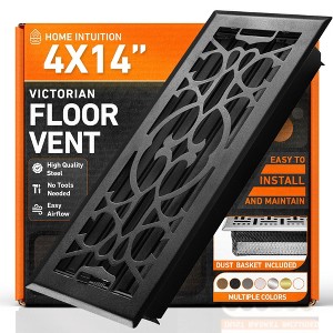 Victorian Floor Register Vent with Mesh Cover Trap - 1 of 4