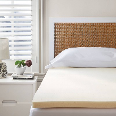Full Size Beige Memory Foam Mattress Topper with Cool-Touch Technology