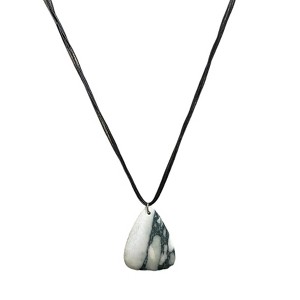 Michelle Marie Boutique's Black & White Agate Triangle Necklace - 1 of 3