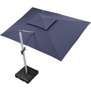 PURPLE LEAF 10' X 13' Patio Umbrella Outdoor Rectangle Umbrella Silvery Cantilever Outdoor Umbrella for Garden Deck Pool Patio - 1 of 4