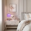 DORESshop 1-Light Bedside Purple Crystal Table Lamp Chrome, Touch Control, 3-Way Dimmable Lamp with Crystal Shade for Bedroom - 3 of 4