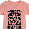 Girls' - Instant Message - Forget Vacation; I Want an Adventure Fitted Short Sleeve Graphic T-Shirt - 2 of 4