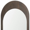 HomeRoots 36" Brown Solid Wood Arch Framed Accent Mirror - 4 of 4