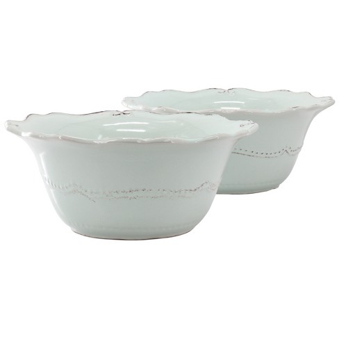 Gibson Home White Ceramic 2-Piece Pasta Bowl Set