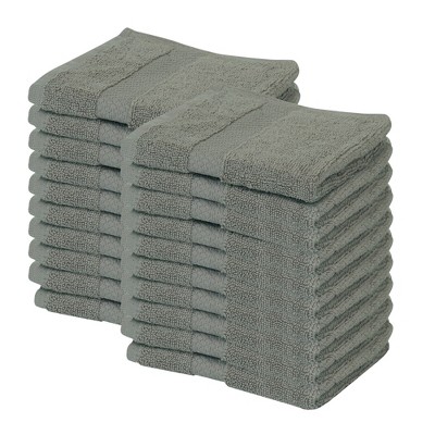 Splash Zero Twist 100% Ring Spun Cotton Face Washcloth Set – Reversible, 550 GSM, Soft, Lightweight, Highly Absorbent Towels for Bathroom