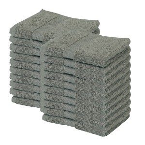 Splash Zero Twist 100% Ring Spun Cotton Face Washcloth Set – Reversible, 550 GSM, Soft, Lightweight, Highly Absorbent Towels for Bathroom - 1 of 4
