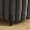 NicBex Upholstered Round Ottoman,Faux Fur Foot Rest with Black Metal Legs for Living Room Bedroom Entryway - 4 of 4