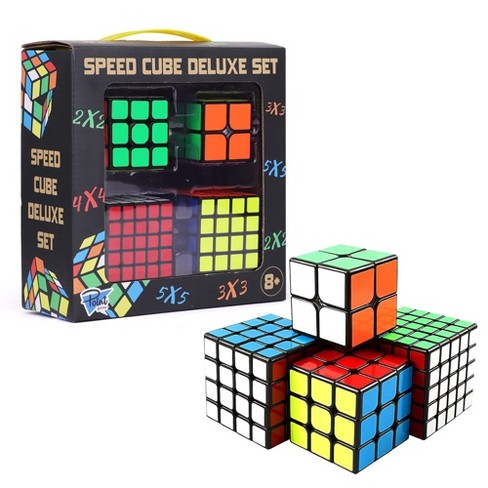 Pointgames Speed Cube Set 4 Pack Smooth Turning Magic 3d Puzzle Cube Game Bundle Set Target