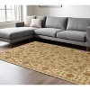 Tan Brown And Green Oriental Hand Tufted Area Rug - 2 of 4