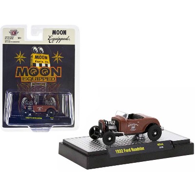 1932 Ford Roadster Brown Primer "Mooneyes - Moon Equipped" Limited Edition to 3300 pieces 1/64 Diecast Model Car by M2 Machines