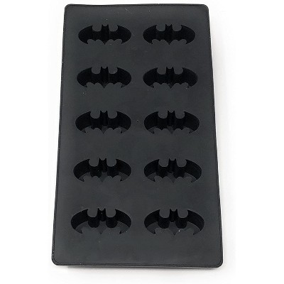 Silver Buffalo DC Comics Batman Logo Silicone Ice Cube Tray | Makes 10 Molded Cubes