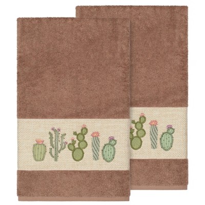 Linum Home Textiles 100% Turkish Cotton MILA Embellished Towel Set