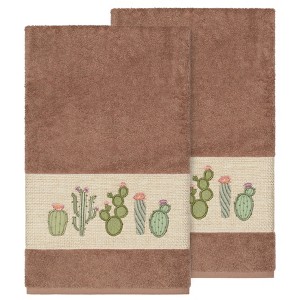 Linum Home Textiles 100% Turkish Cotton MILA Embellished Towel Set - 1 of 2
