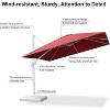 PURPLE LEAF Patio Umbrella White Cantilever Offset Umbrella Square Outdoor Umbrella with 360-degree Rotation for Garden Deck Pool - 3 of 4