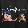 Coraline & Coraline Doll Women’s Black Crew Neck Short Sleeve Crop Top - 2 of 4