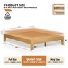 Bestier Solid Wood Bed Frame without Headboard, Platform Bed with Thicken Slats Connected, Simple Pinewood Bed for Bedroom,No Box Spring Needed - 3 of 4
