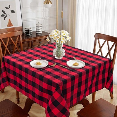 Trinity Jacquard Checkered Tablecloth, Water Resistant 190gsm Fabric Table  Cloth Cover Protector : Target