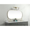 Elegant Lighting Metal Frame Oval Mirror 30x60 Inch in Brass - 3 of 4