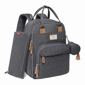 RUVALINO Large Diaper Bag Backpack, Waterproof Baby Travel Pack with Changing Pad & Stroller Straps - 1 of 4