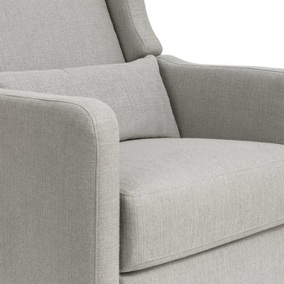 Arlo Performance Grey Linen Wood Swivel Recliner