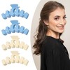 Unique Bargains Women's Nonslip Matte Wave Thick Wave Hair Clip Light Blue Beige 4 PCS - 2 of 4