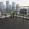 Chic Crate 44Pcs 12'' Stone Texture Interlocking Deck Tiles – DARK Gray - 2 of 4