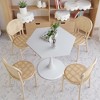 KIGFTSOD Modern Hexagonal Coffee Table with MDF Table Top, Metal Base, for Dining Room, Kitchen, Living Room - 3 of 4