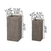 Christopher Knight Home Littell Outdoor Lightweight Concrete Small and Medium Planters (Set of 2), Brown - 3 of 4