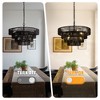 DORESshop 6-Light Farmhouse Boho Style Empire Pendant Chandelier with Wicker Shade for Kitchen Dining Room Living Room Bedroom - 4 of 4