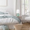 14.75" Maritime Medium Coastal Fisherman Shoreside Colored Glass Rope Table Lamp with Fabric Shade - Lalia Home - 4 of 4