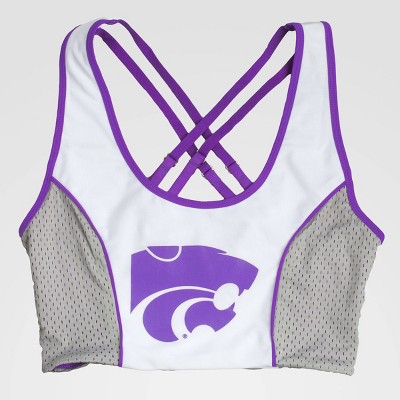 NCAA Kansas State Wildcats Sporty Cropped Tank Top - White M