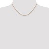 Black Bow Jewelry 1mm 14k Rose Gold Solid Wheat Chain Necklace - 2 of 4