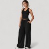 Anna-Kaci Active Women's Wide Leg Lounge Pants with Drawstring Waist and Relaxed Fit for All-Day Comfort - 3 of 4