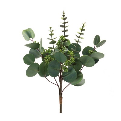 Mixed Eucalyptus Bundle – 18.5"H Faux Greenery Stems (Set of 6) by Melrose