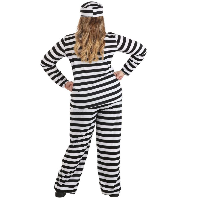 HalloweenCostumes.com Women's Striped Prisoner Costume, 3 of 9