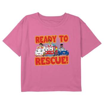 Girl's Firebuds Ready to Rescue Cars Crop T-Shirt