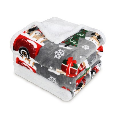 Catalonia Snowman Blanket, Holiday Theme Fleece Throw, Blanket for Couch and Bed, Super Soft Comfy Cozy Living Room Decor Blanket, 50x60 inches