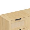 Kumasinova Chic Rattan Wood Dresser,Double Column 4-Drawer with 3 Rows,Chic Storage Dresser for Bedroom,Entryway and Hallway - 4 of 4