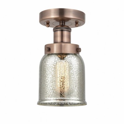 Bell - 1 Light Semi-Flush Mount In Industrial Style-8.25 Inches Tall and 6.5 Inches Wide