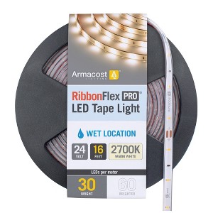 Armacost Lighting RibbonFlex Pro 24V White Outdoor LED Strip Light Tape 30LED/m Cabinet Lights - 1 of 1
