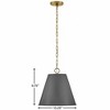 Lark Blake 1 - Light Pendant in  French Gray/Lacquered Brass - 2 of 4
