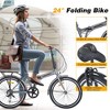 Okak 24IN Folding Bike with 7 Speed and Steel Frame, Cruiser Bikes with Rear Shelf and Mudguard, Adult Bike for Traval and Commuting - 4 of 4