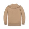 Girls' Organic Long Sleeve Mock Neck Sweater with Ruffle, Kids - 3 of 3