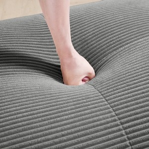 Racxily Corner Sofa , Cloud-Like Comfort, Premium Corduroy | Corner Sofa for Living Rooms - 1 of 4