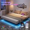 Floating Bed Frame, King Size Bed Frame with Led Lights, Charging Station, Metal Platform Bed Frame King, No Noise, No Box Spring Needed - 2 of 4