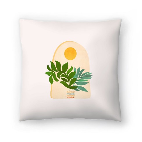 Boho Summer Scene Sq By Modern Tropical Throw Pillow