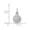 Black Bow Jewelry 14k White Gold 9mm Polished Golf Ball Pendant - 4 of 4