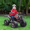 Aosom 12V Kids ATV Ride-on Four-Wheeler Toy Car with Music, Realistic Headlights, Wide Wheels, Rechargeable Battery-Powered for Boys Girls - 3 of 4