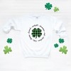 Simply Sage Market Women's Graphic Sweatshirt Buffalo Plaid Shamrock Circle - 3 of 3